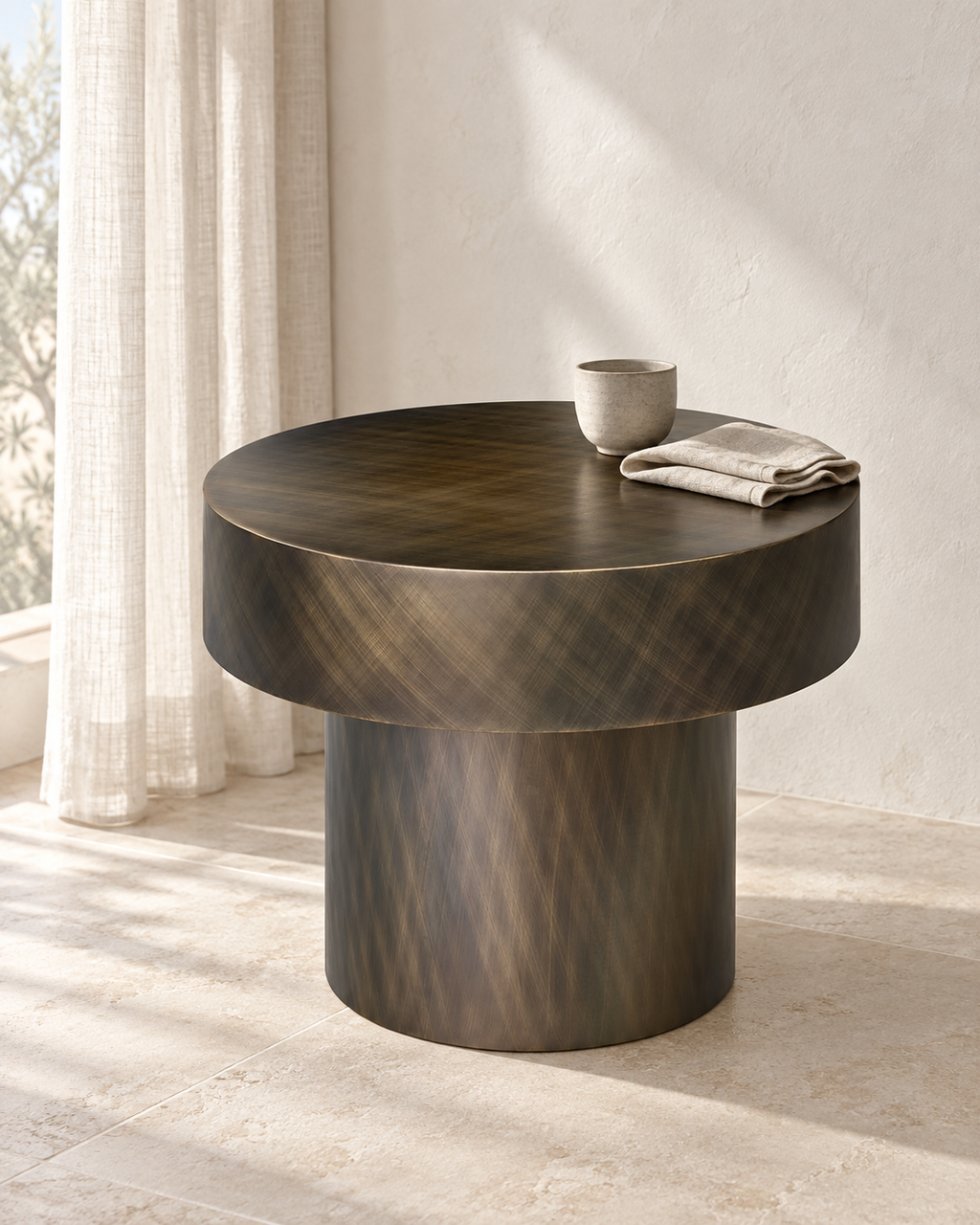 Hiro Couchtisch Metall bronze