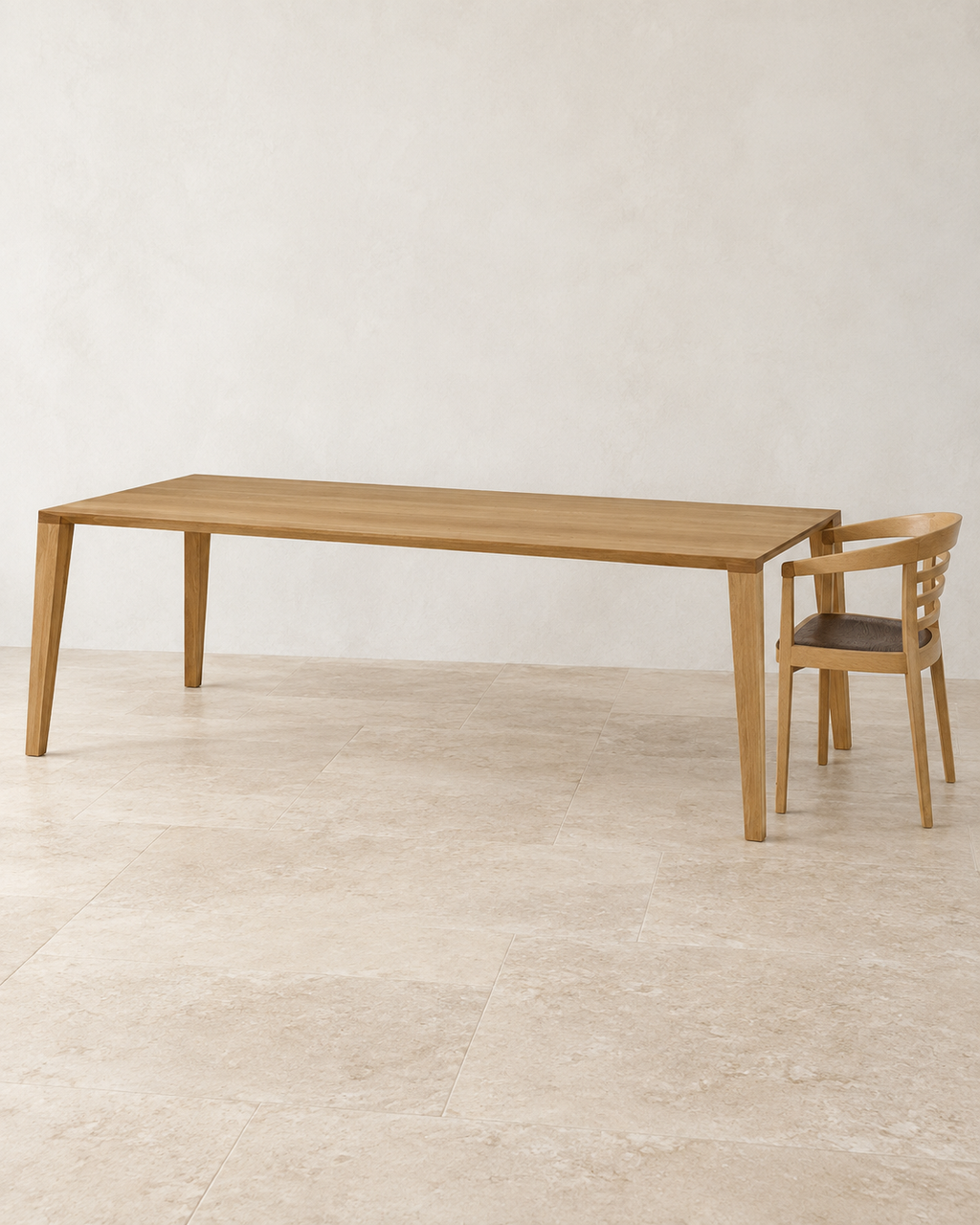 Esstisch Aracol 100x240 cm Eiche geölt