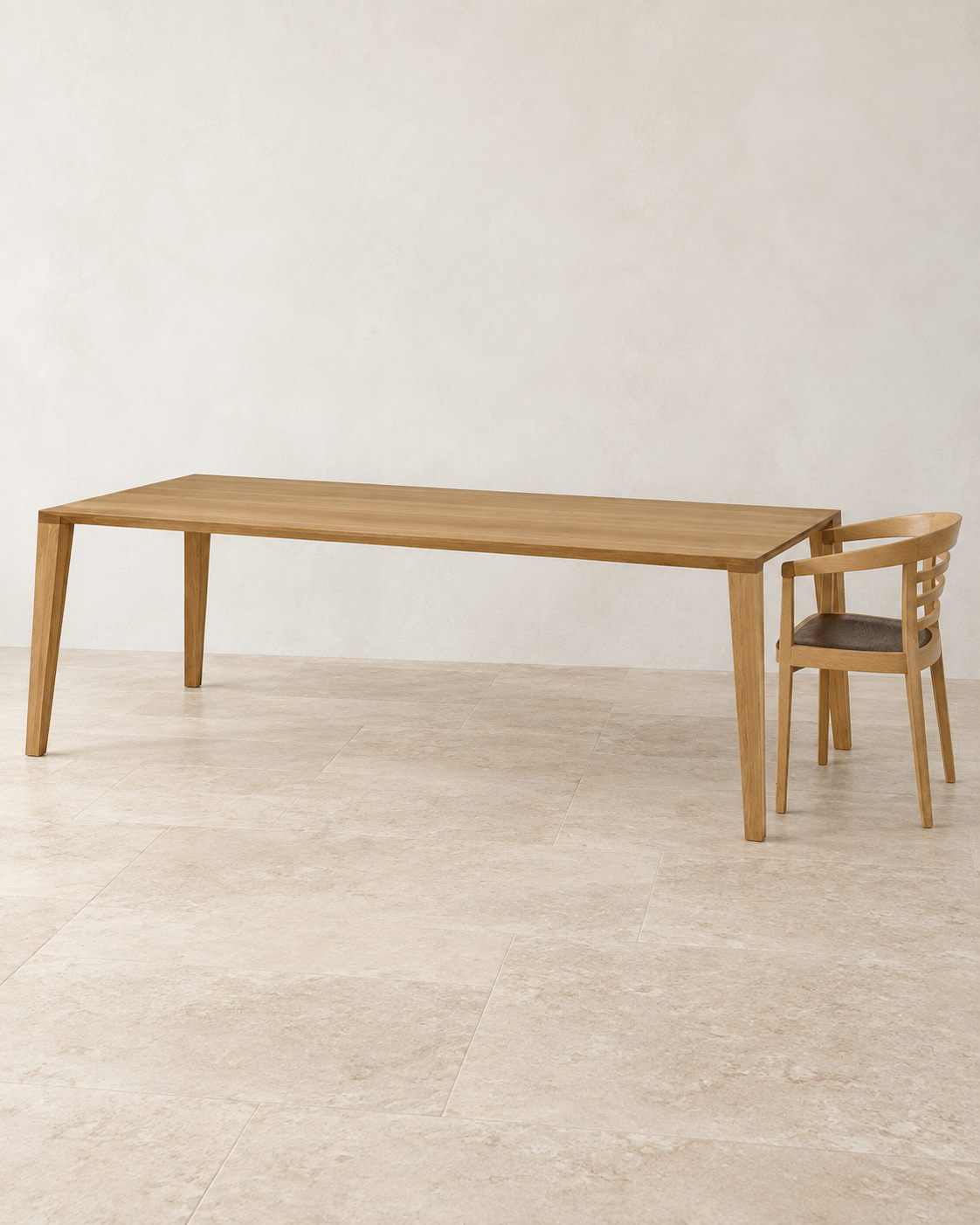 Esstisch Aracol 100x240 cm Eiche geölt