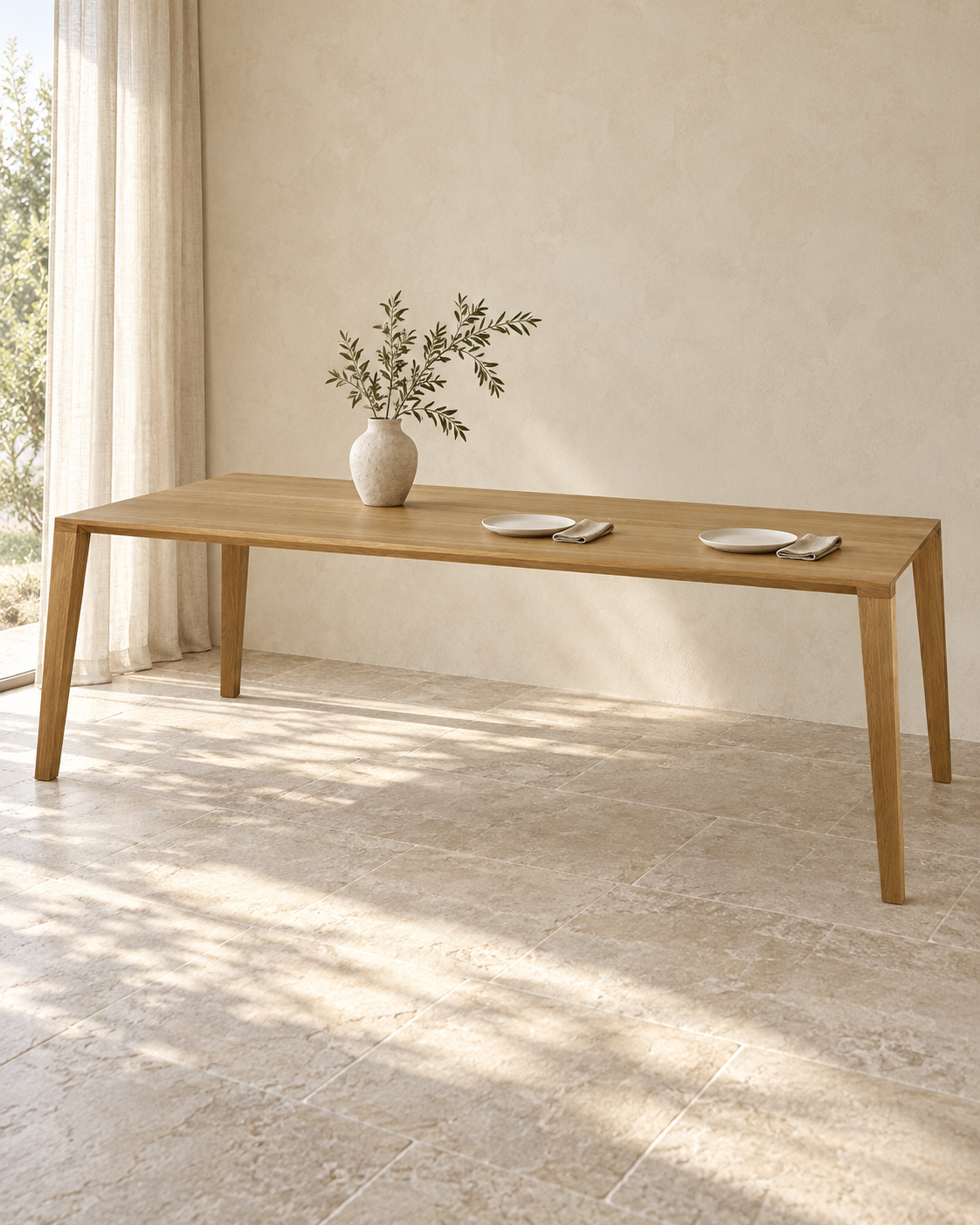 Esstisch Aracol 100x240 cm Eiche geölt