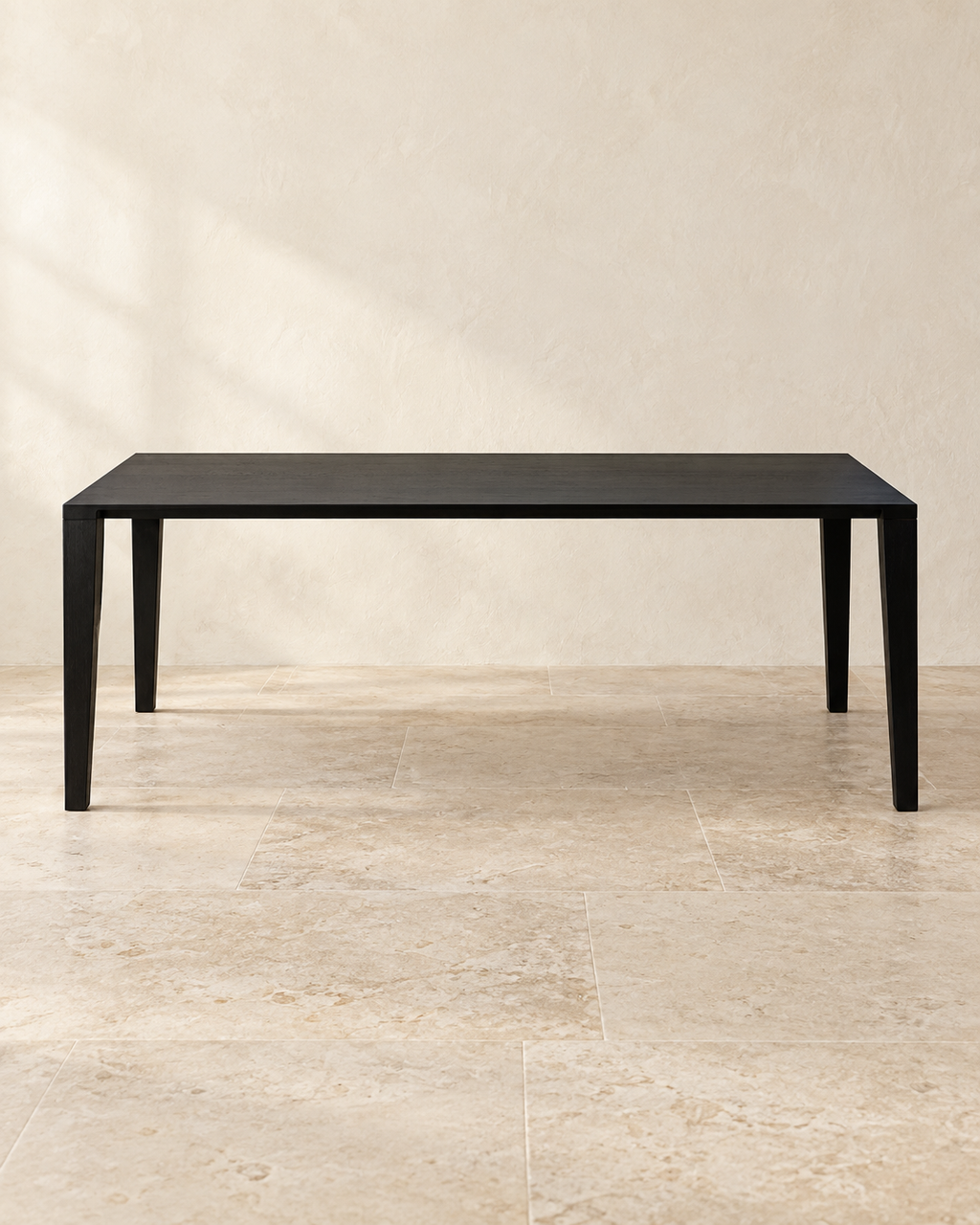 Aracol Tisch 100x240 cm Eiche Massiv schwarz