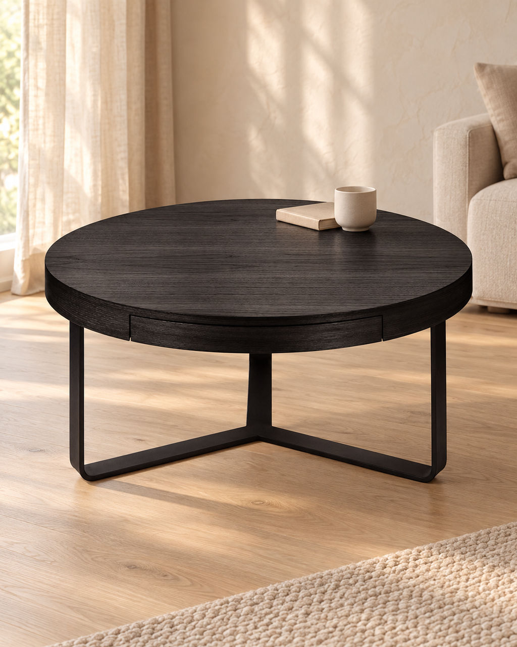 Harry Couchtisch Eiche schwarz