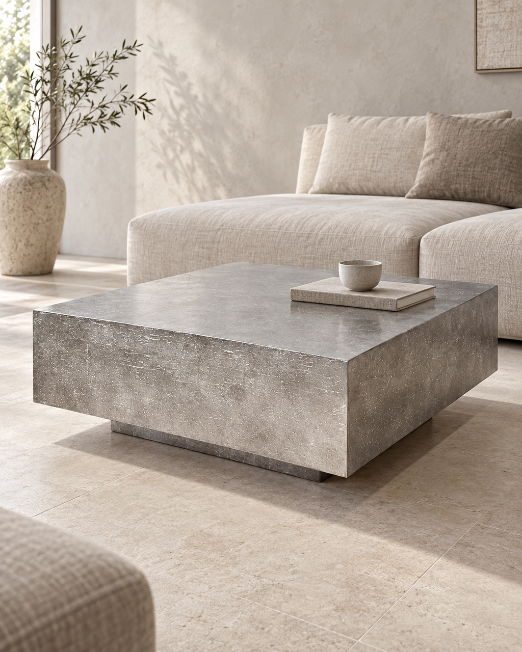 Cubo Couchtisch silber