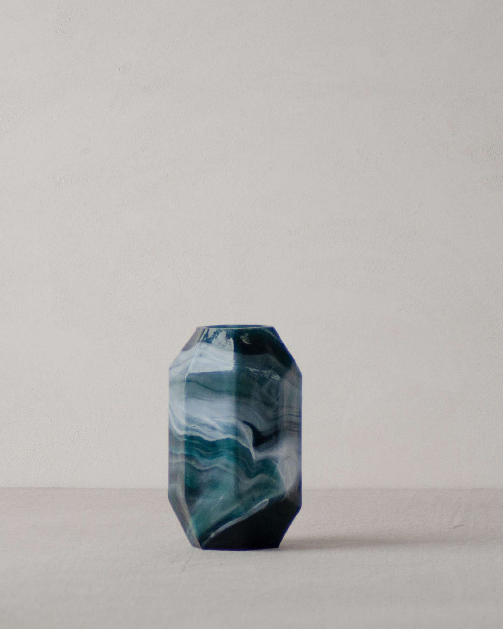 Gliani Glasvase H 29,5 cm D 17 cm petrolblau