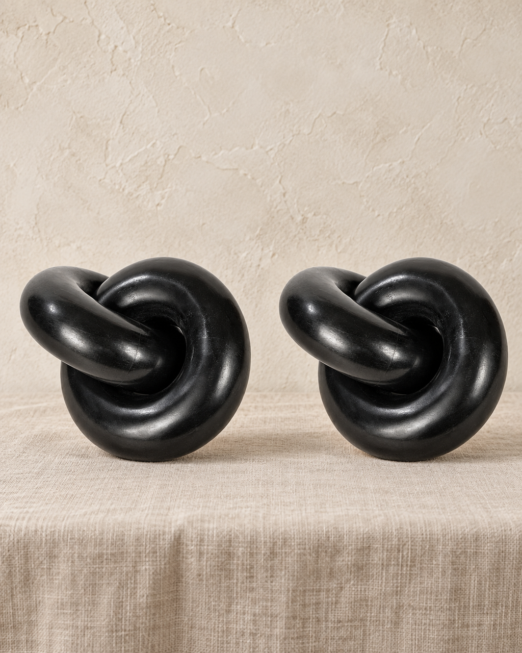 Gordios Deko-Objekt, Marmor, schwarz, 15x15x5 cm