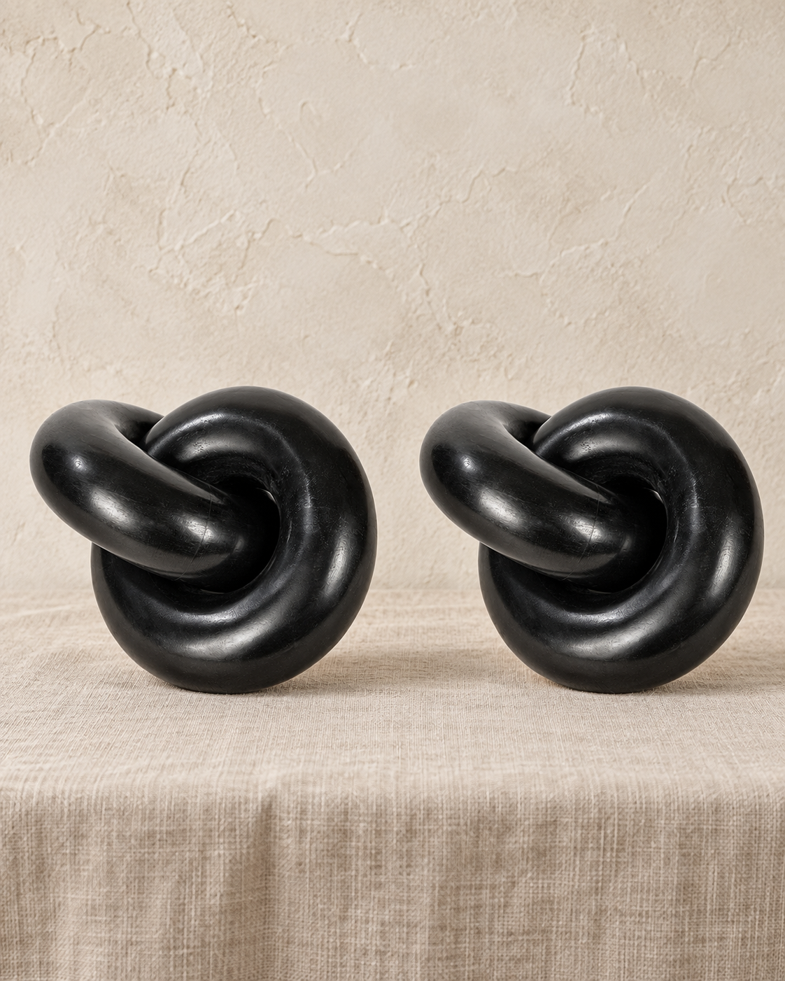 Gordios Deko-Objekt, Marmor, schwarz, 15x15x5 cm