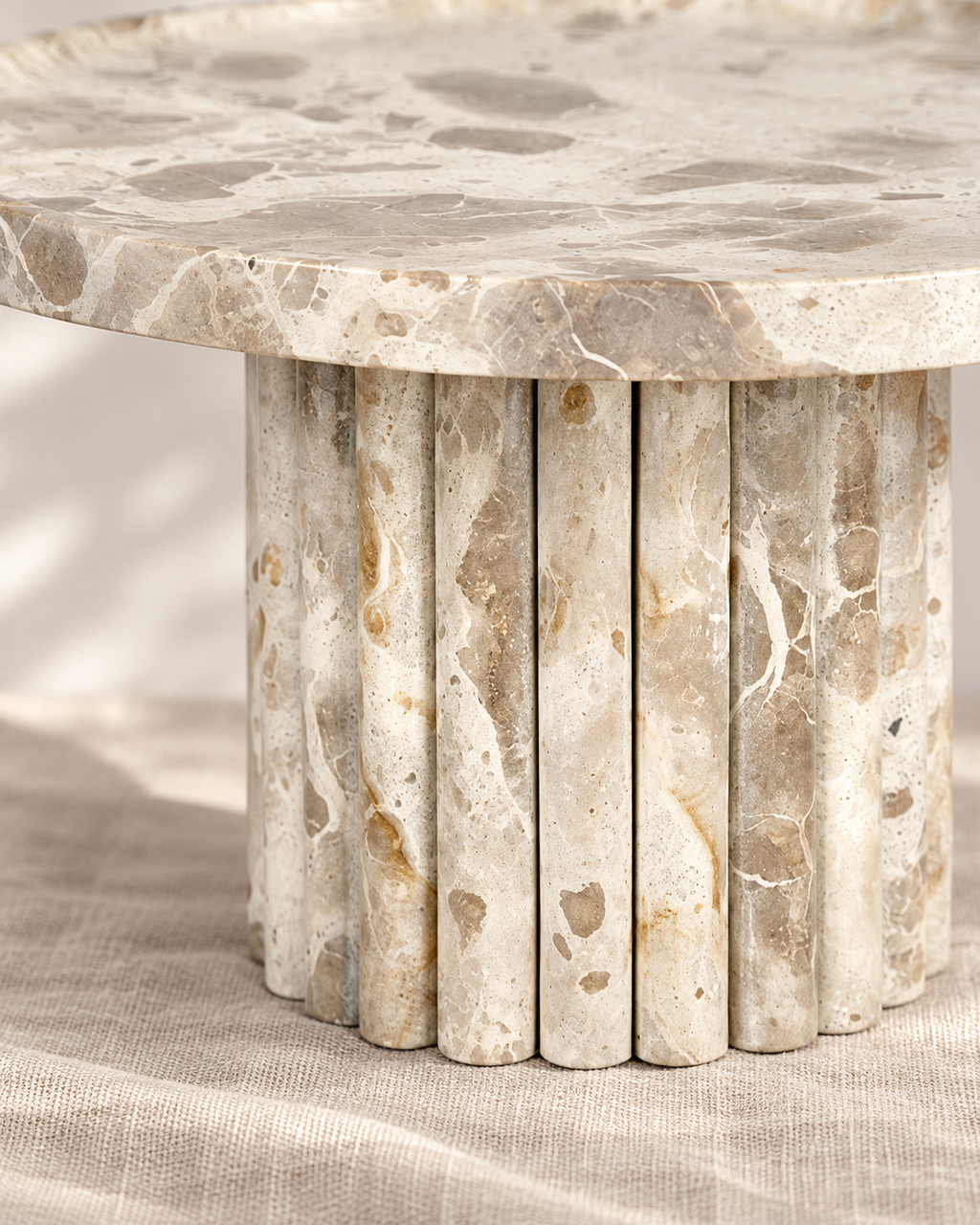 Anthea Tortenplatte Marmor beige