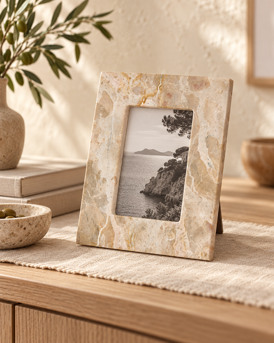 Phoenix Bilderrahmen 10x15 cm Travertin beige