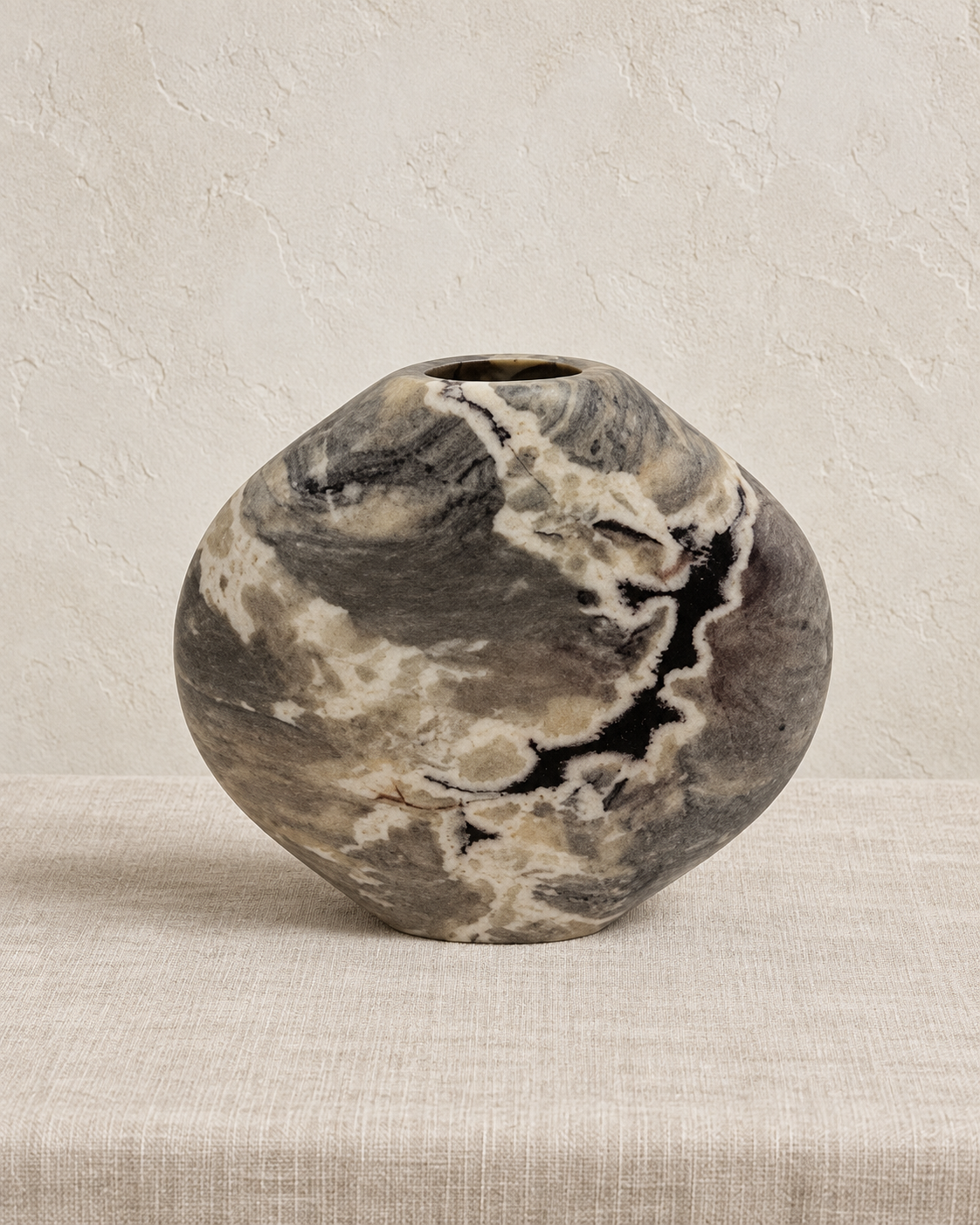 Aravalli Vase klein Marmor grau