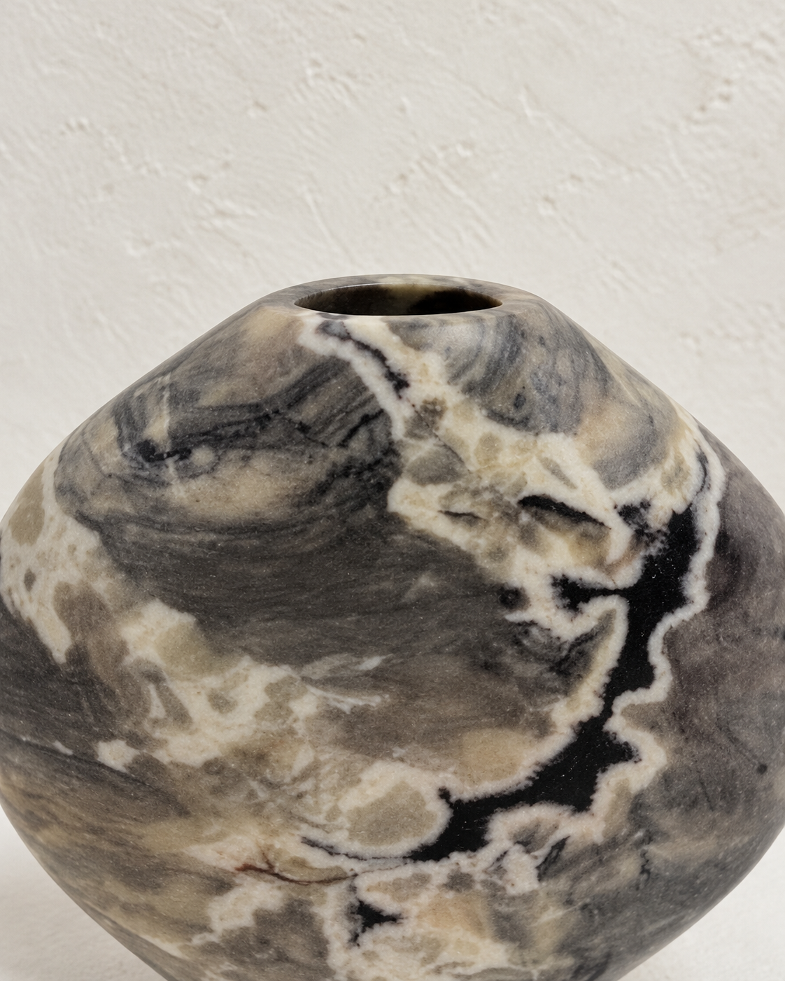 Aravalli Vase klein Marmor grau