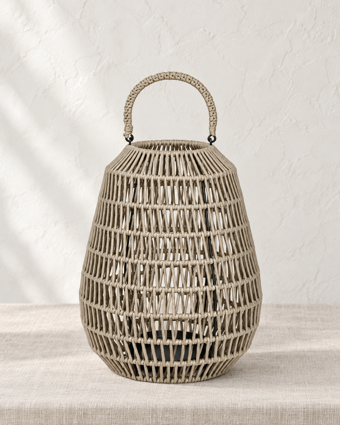 Cahaya Outdoor-Laterne klein Rope taupe
