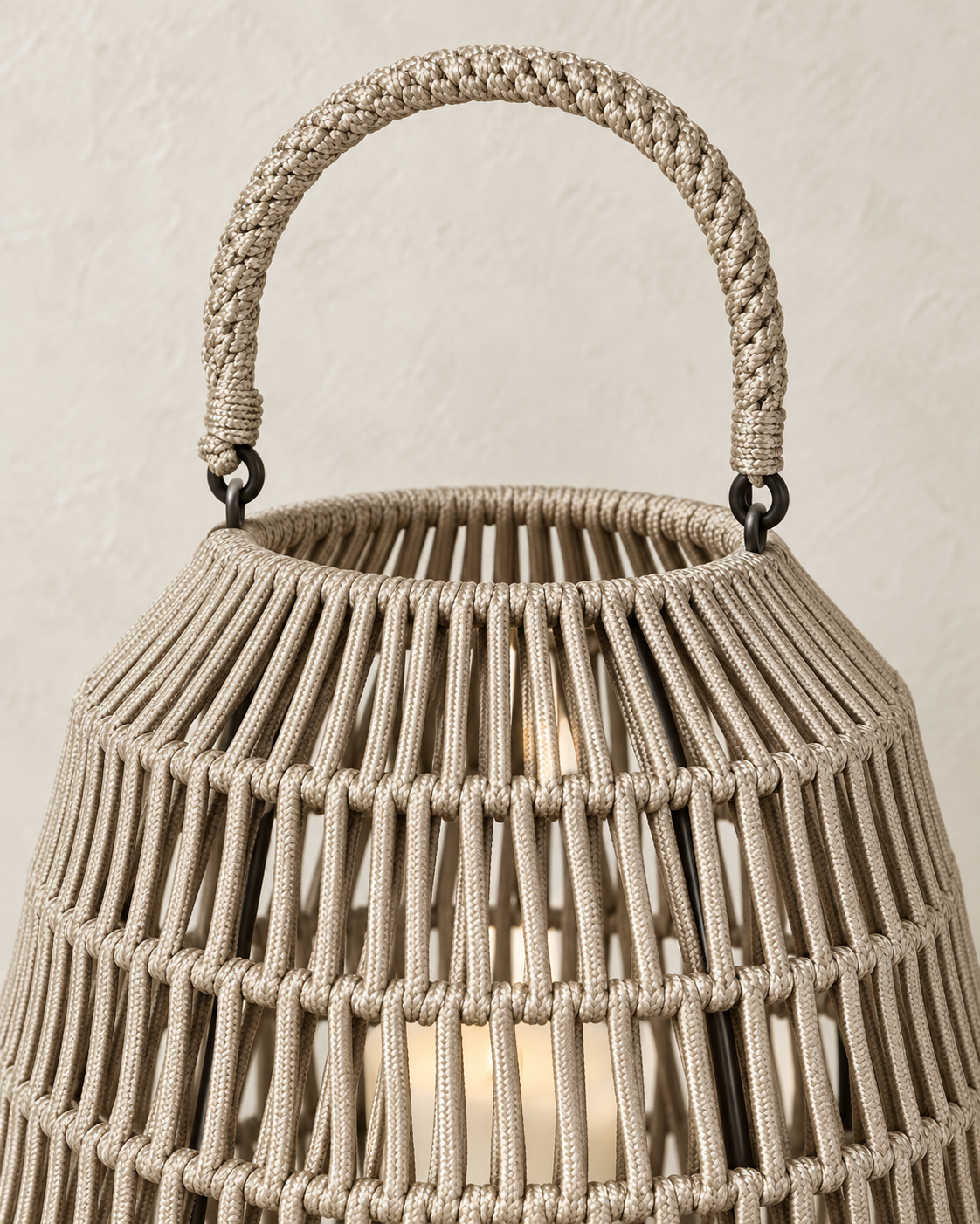 Cahaya Outdoor-Laterne klein Rope taupe