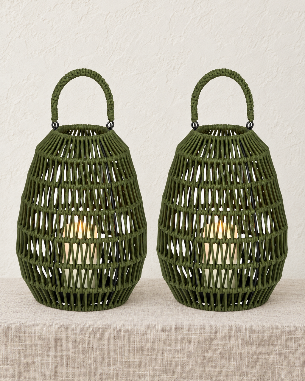 Cahaya Outdoor-Laterne klein Rope olive