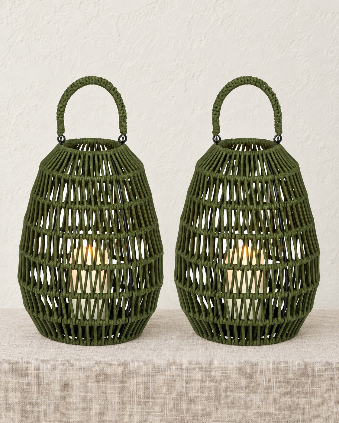 Cahaya Outdoor-Laterne klein Rope olive