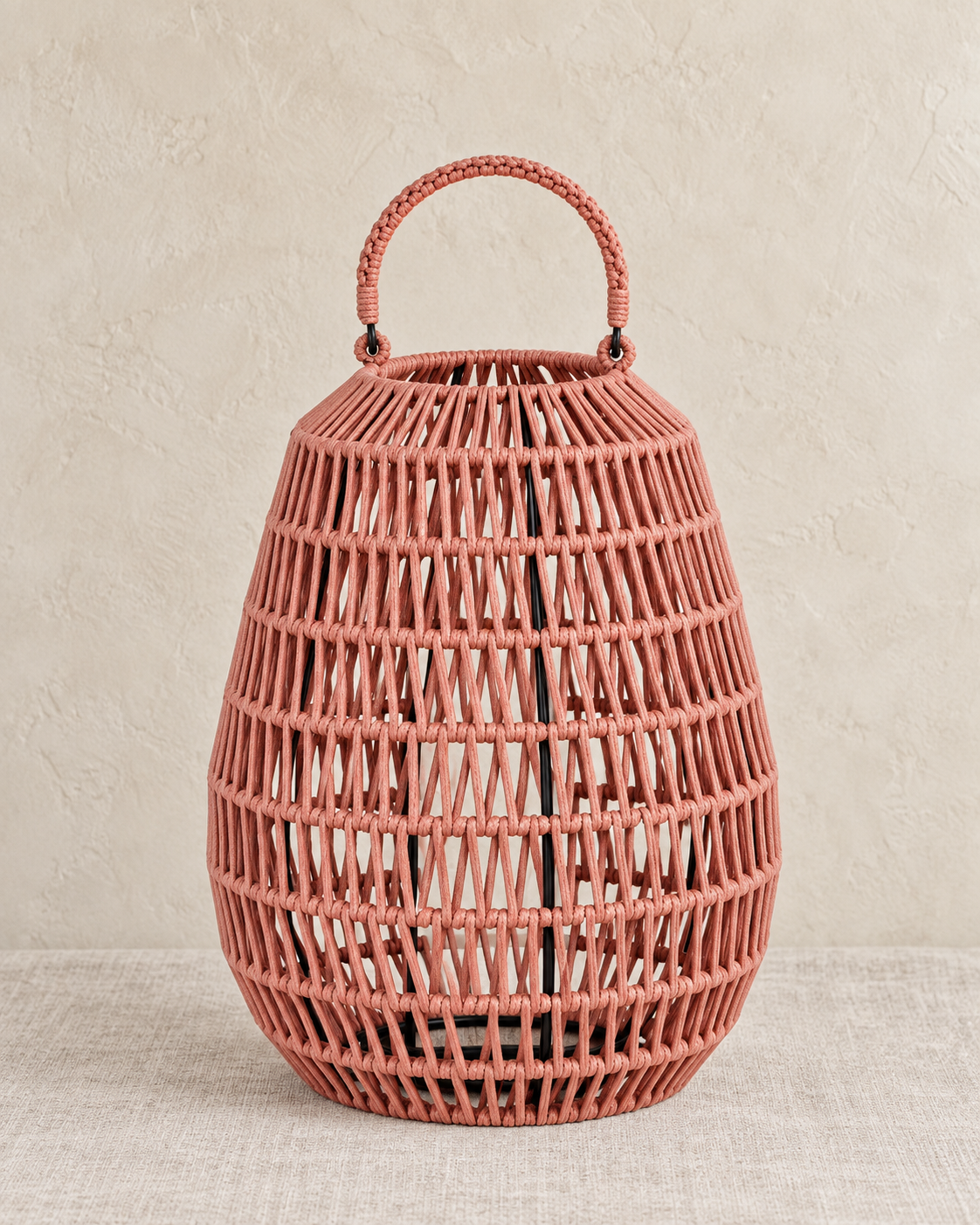 Cahaya Outdoor-Laterne Kordel magnolie H 37cm D 29cm