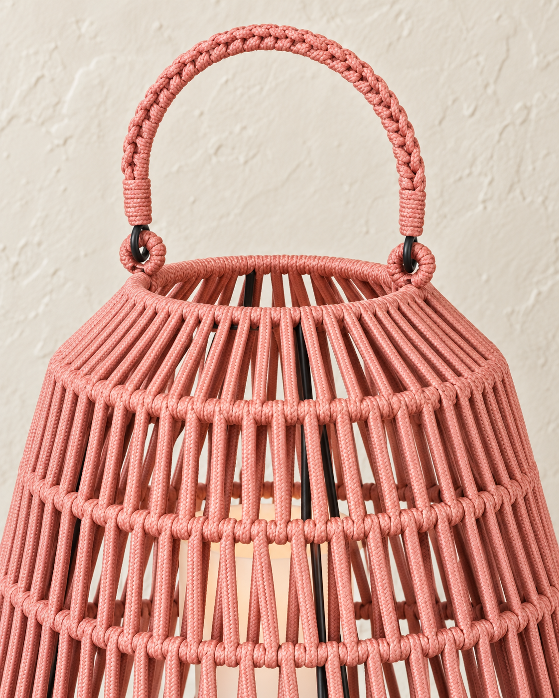 Cahaya Outdoor-Laterne Kordel magnolie H 37cm D 29cm