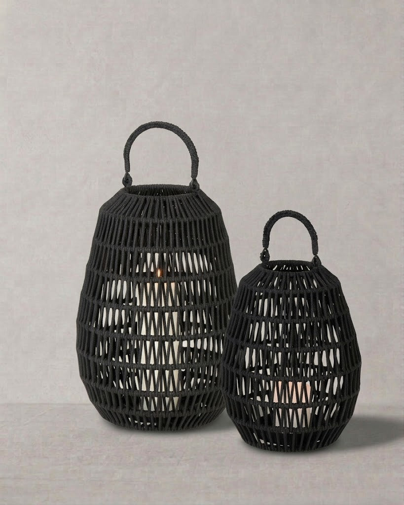 Cahaya Outdoor-Laterne klein Rope schwarz